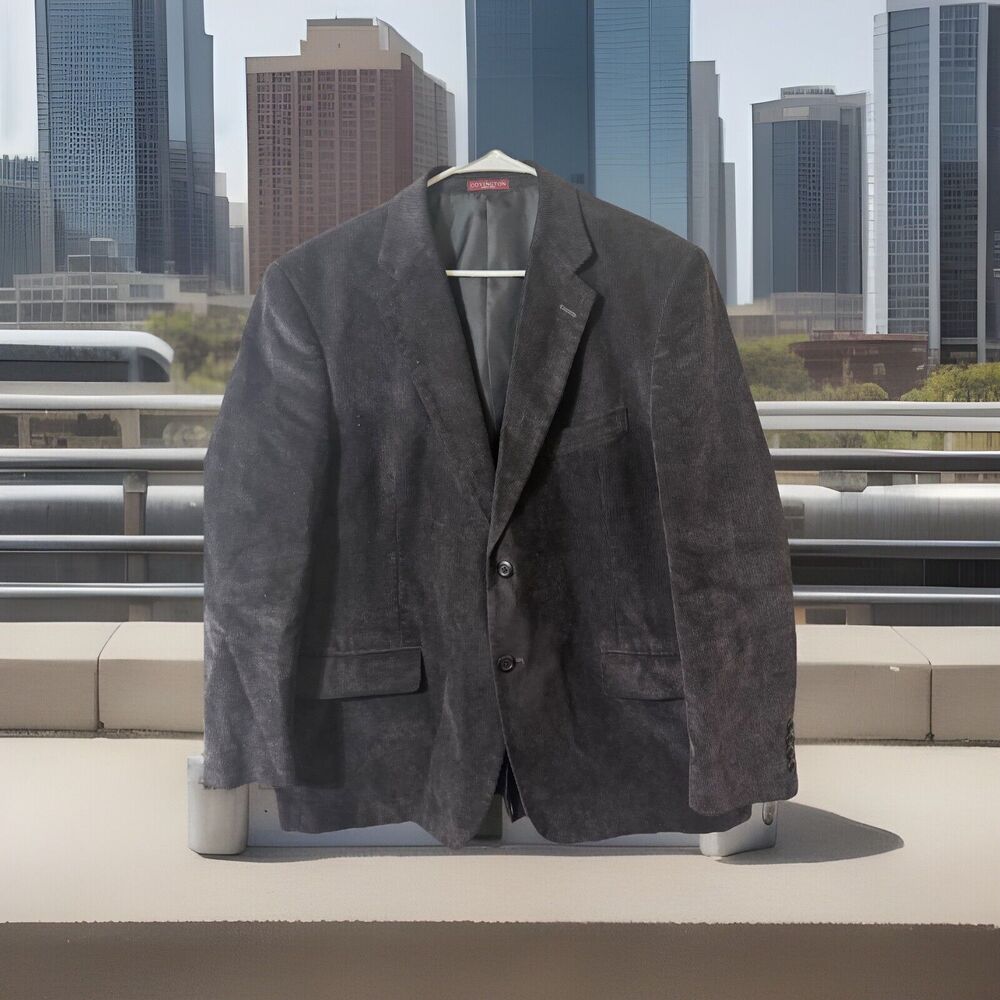 VTG Convinton 2 Button Corduroy  Blazer Men’s 44S Sport Coat Jacket ‎ Dk Brown